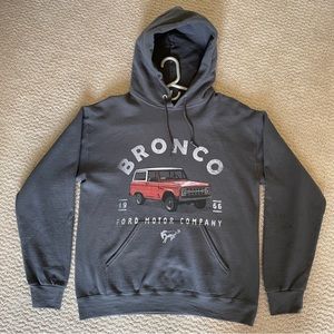 Men’s Ford Motor Company Bronco Long Sleeve Hooded Sweater Sweatshirt Medium